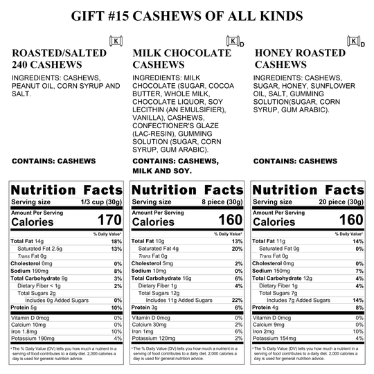 Gift #15 - Forest Gold Box - Cashews of All Kinds