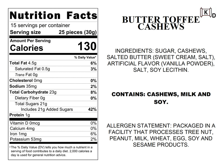 Butter Toffee Cashews