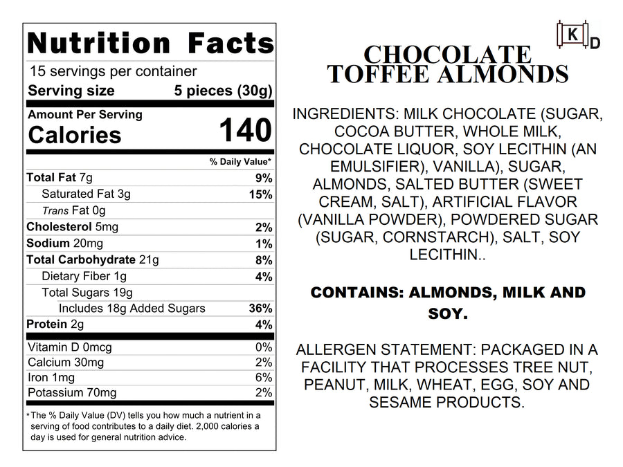 Chocolate Toffee Almonds