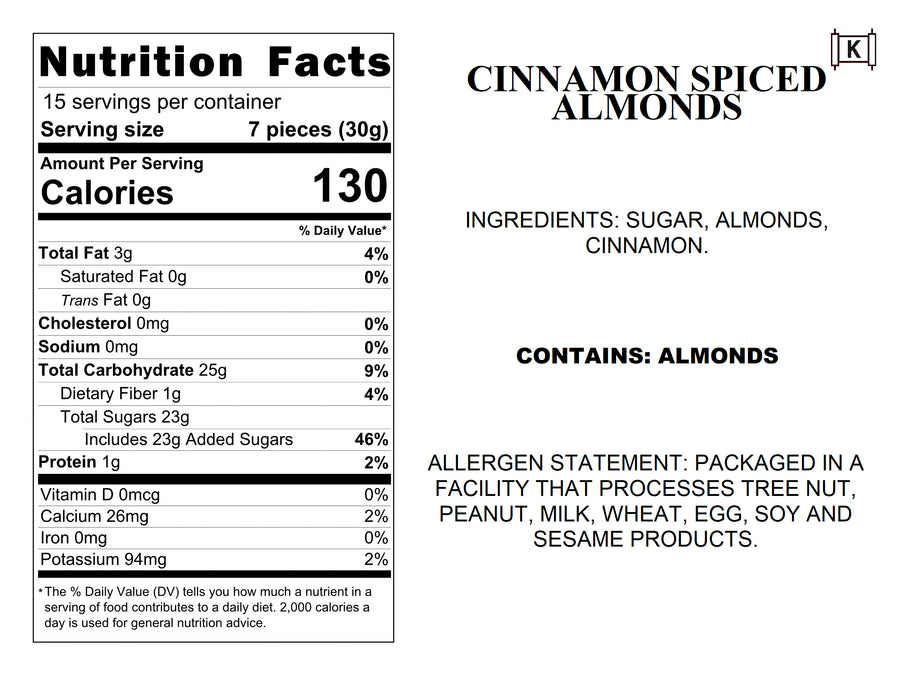 Cinnamon Spiced Almonds