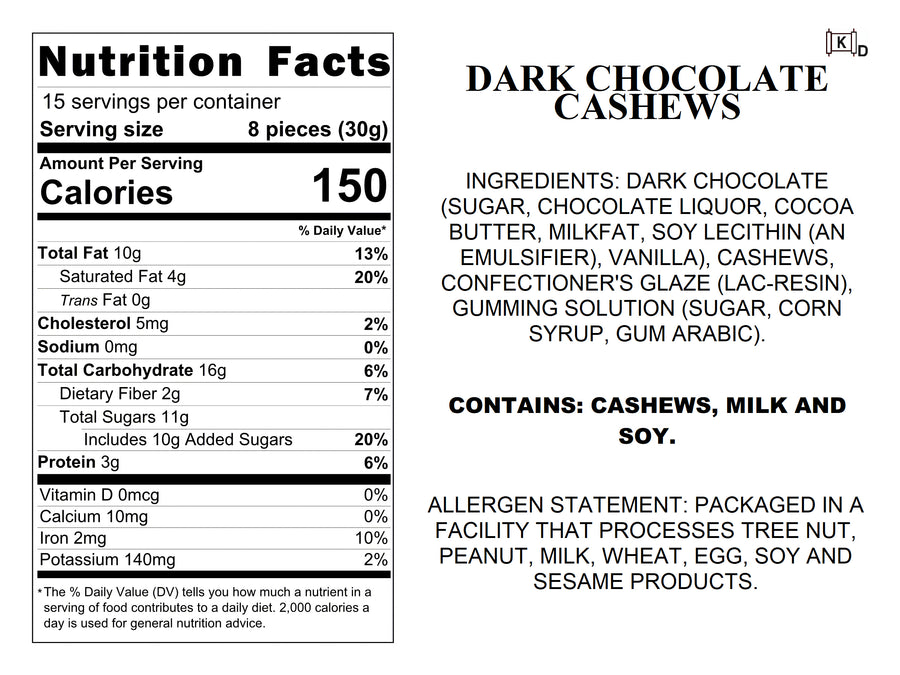 Dark Chocolate Cashews