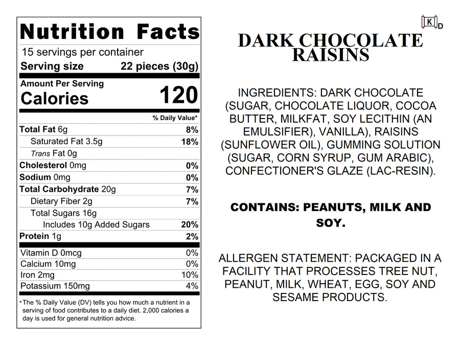 Dark Chocolate Raisins