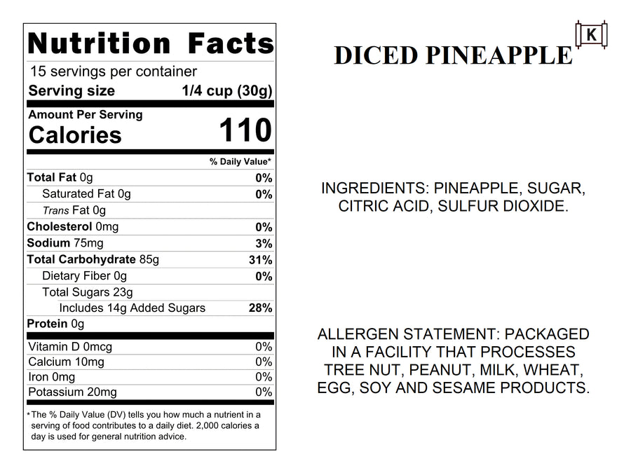 Diced Pineapple