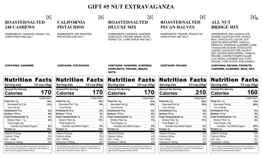 Gift #5 Nut Extravaganza - Western Nut Company – Western Nut