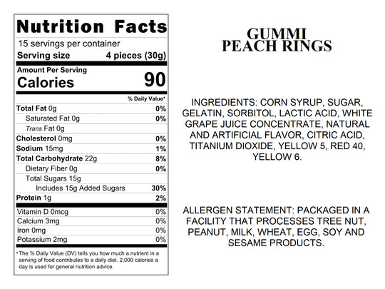 Gummi Peach Rings