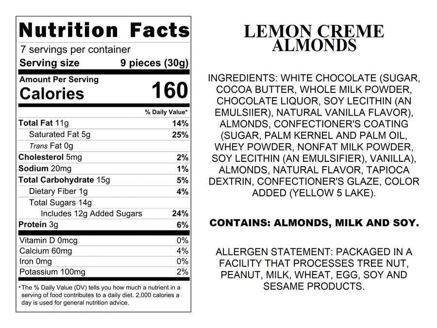 Lemon Creme Almonds