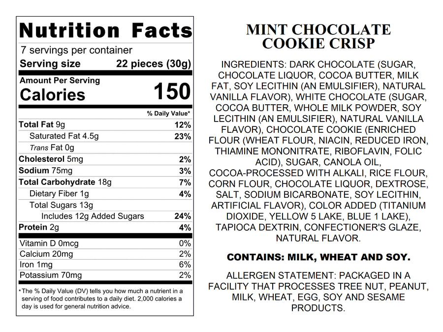 Mint Chocolate Cookie Crisps
