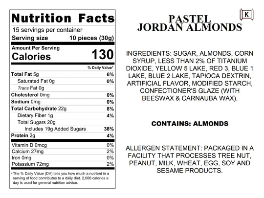Pastel Jordan Almonds