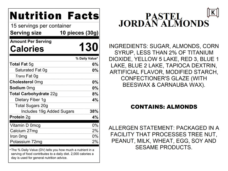 Pastel Jordan Almonds