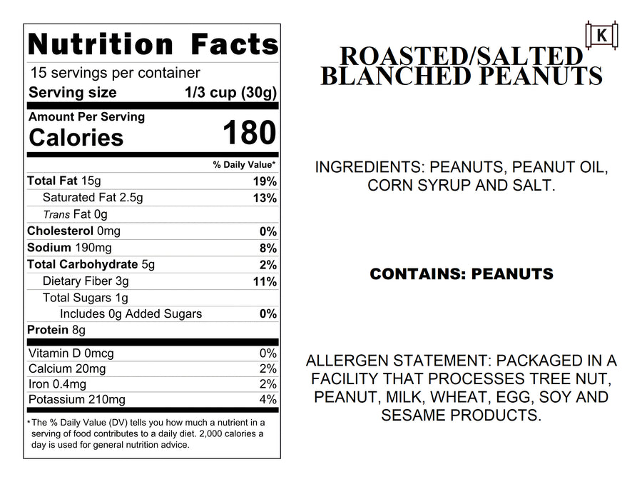 Roasted/Salted Blanched Peanuts