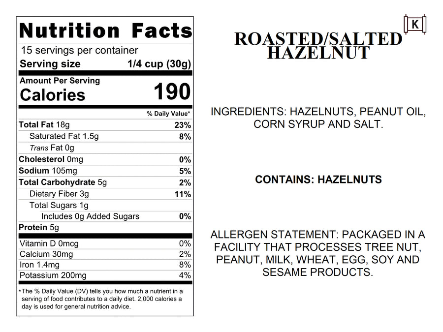 Roasted/Salted Hazelnuts