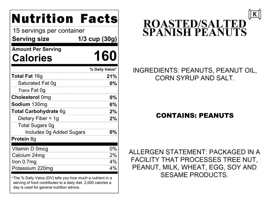 Roasted/Salted Spanish Peanuts