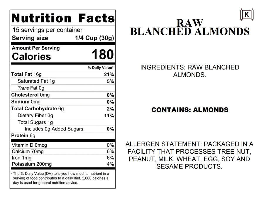 Raw Blanched Almonds