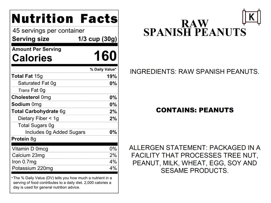 Raw Spanish Peanuts
