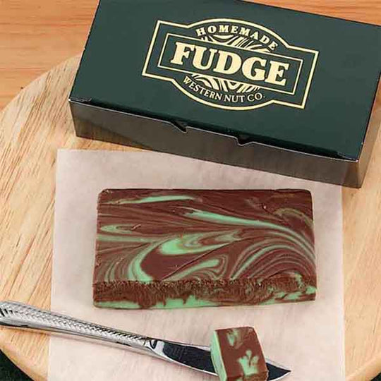 1lb Box of Chocolate Mint Swirl Fudge